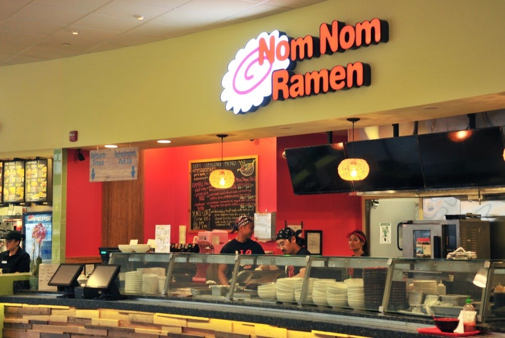 Nom Nom Ramen, pictured above, is one of six campus eateries that will close by the end of June. These closures add to at least five other local businesses that have been shut down in the past year.