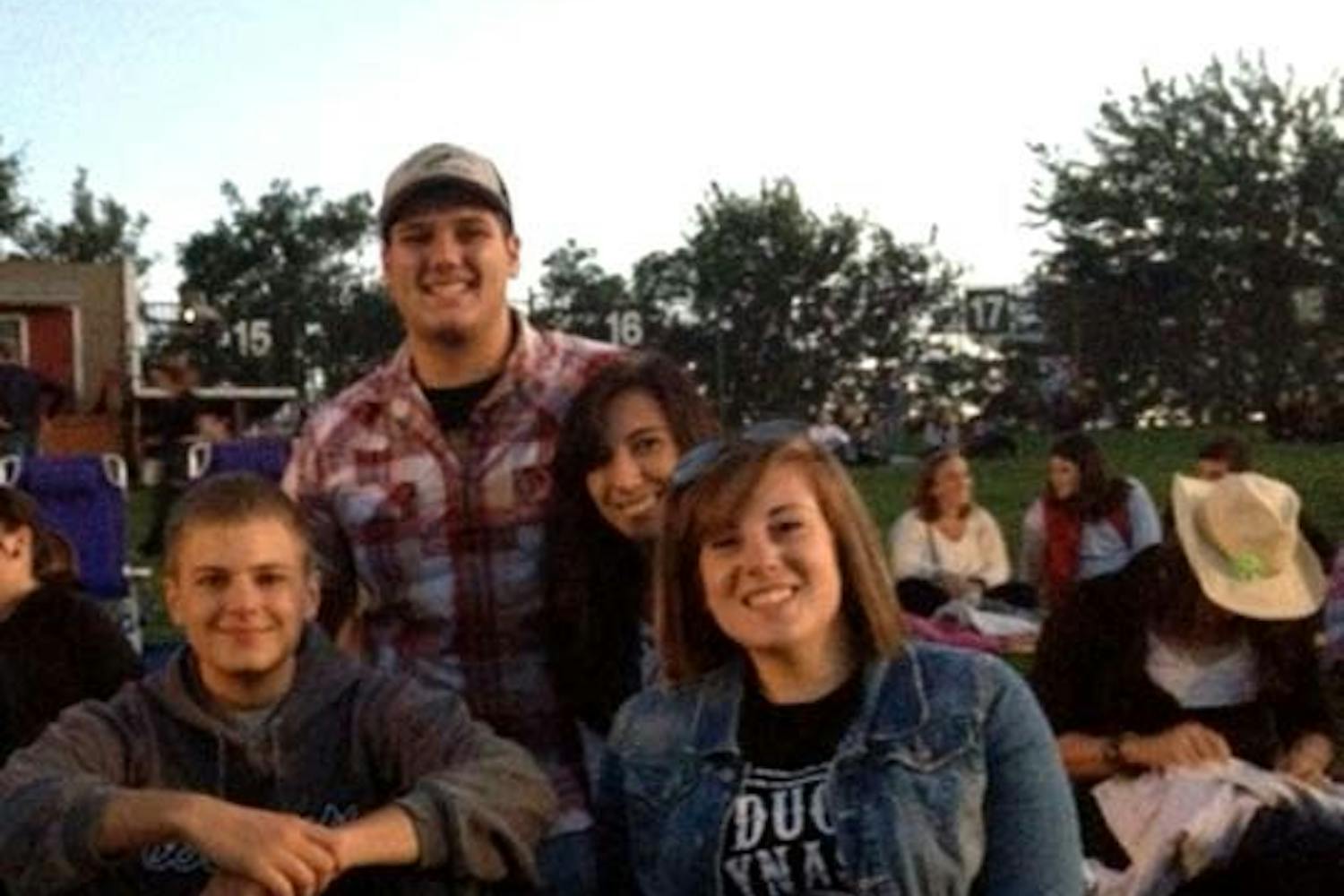 Penn Rural and Agricultural Society members College sophomore John Lillegard, College junior Austin Lara, College sophomore Dani Tiger and College freshman Hannah Peifer enjoy a Keith Urban concert.