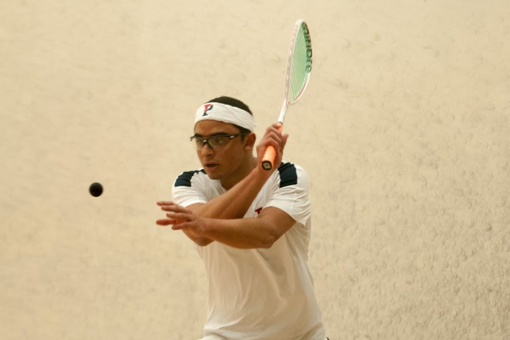 In the decision match against Columbia, sophomore Marwan Mahmoud defeated the second-ranked player in the nation, Osama Khalifa, 17-15, in the final game to give Penn men's squash the win.