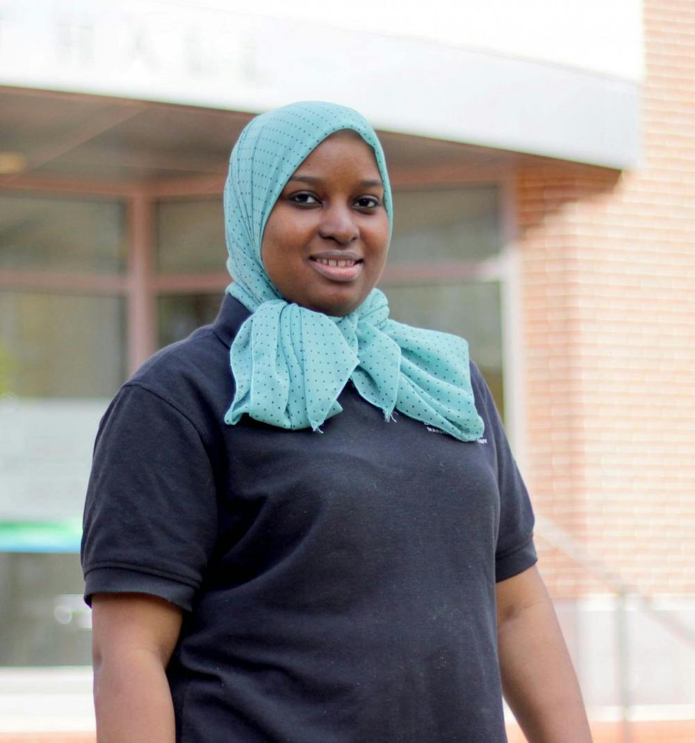 Portrait of Rabia Abdul, Dining Hall worker at Hillel