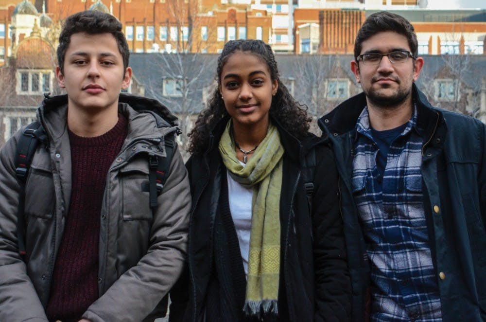 Left to Right: Mohammad Oulabi, Aula Ali, and Abdullah NoamanThe travel ban has left some Penn students scrambling for housing and summer plans. 