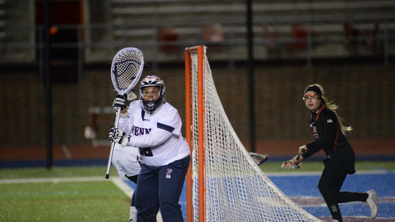 Senior goalie Britt Brown has gotten off to a great start to the season for Penn, breaking her saves record twice.
