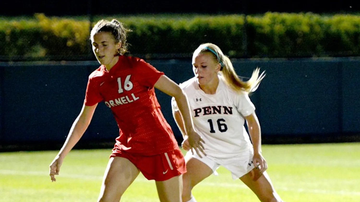 Penn women's soccer defeats Cornell 1-0. The winning goal was scored on a penalty kick.