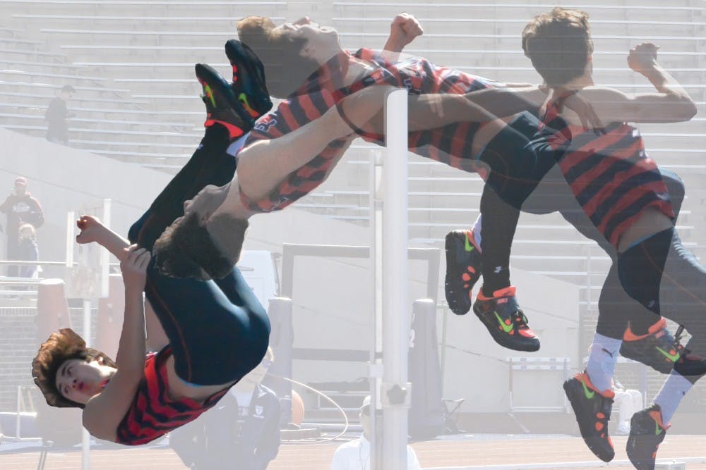 Sophomore high jumper Mike Monroe is hoping his enthusiasm and optimism translate into results at this year's Penn Relays and Heps.