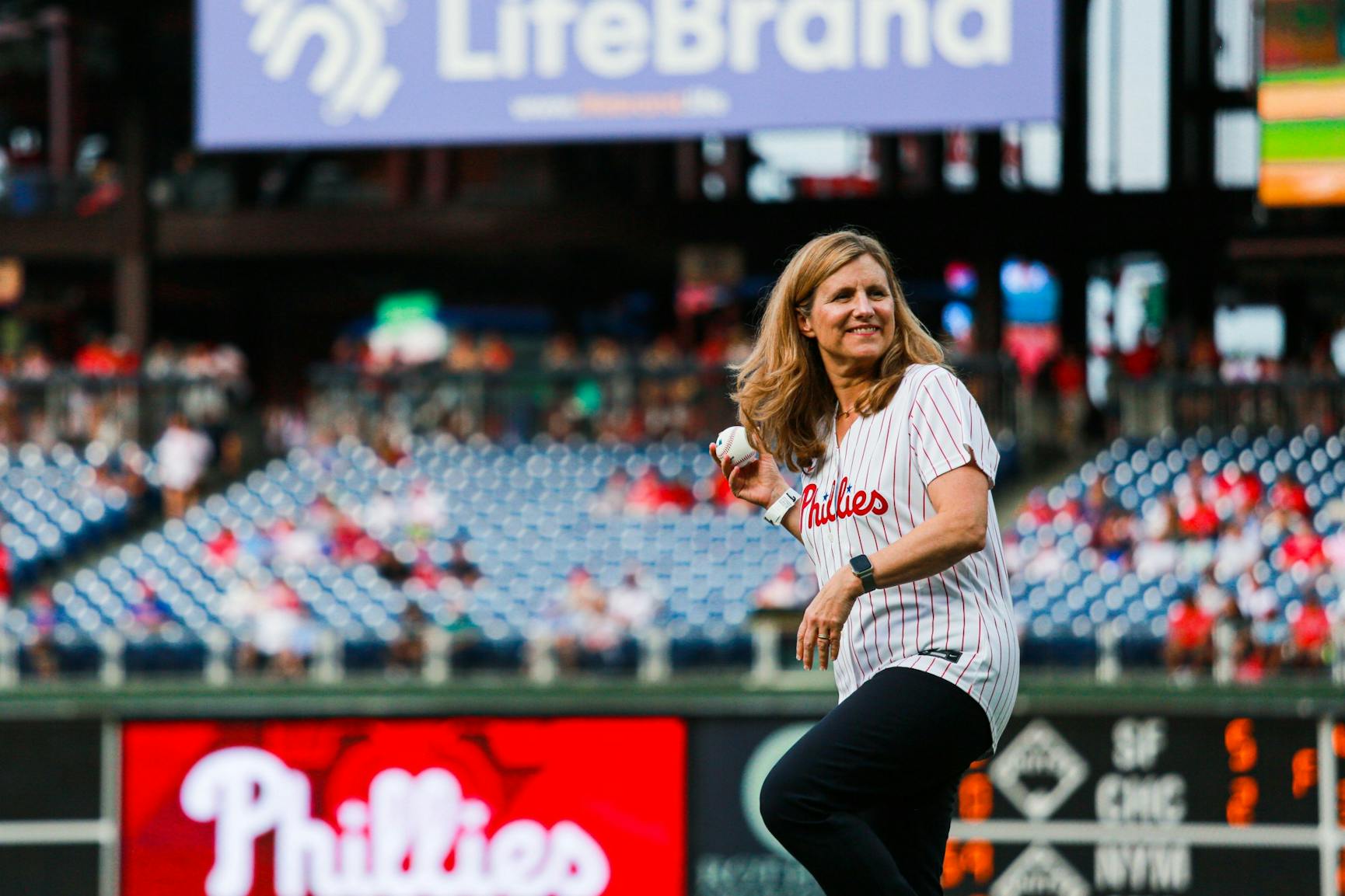 09-10-22 Liz Magill Phillies first pitch (Jesse Zhang).jpg