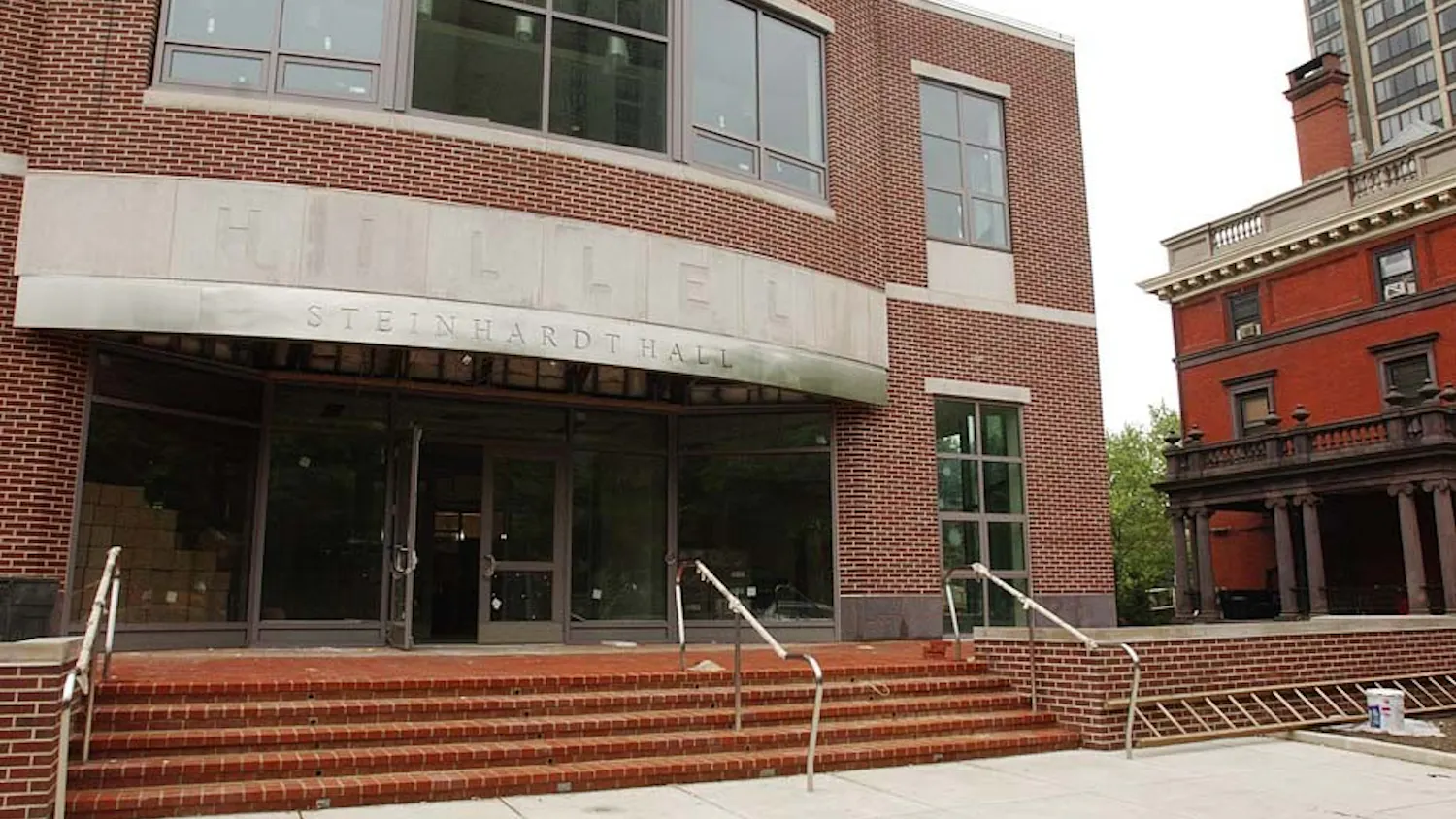 The Hillel House still under construction.