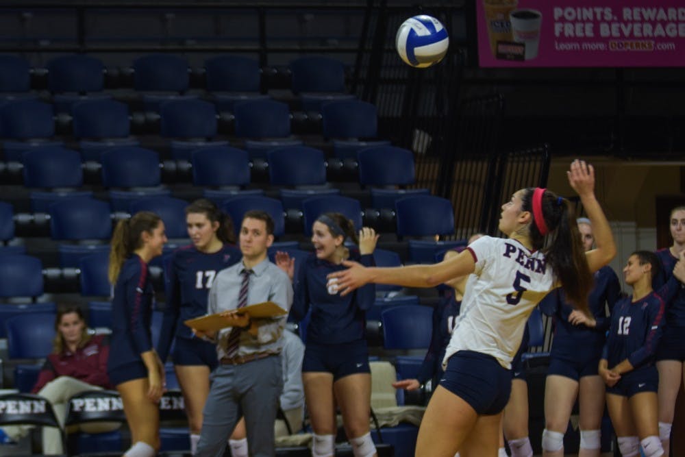 Junior libero Michelle Pereira has been the Quakers' best defensive player thus far, leading the team with 348 digs. Her efforts have helped the Red and Blue to lead the Ivy League in digs.