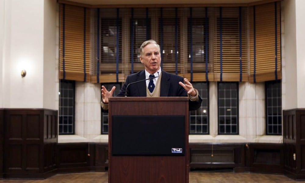 Former governor of Vermont Howard Dean spoke in Houston Hall Tuesday night.