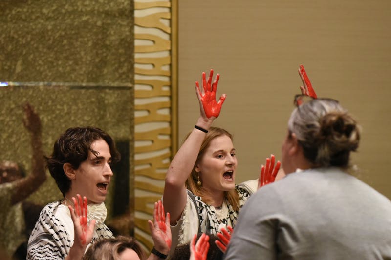 Pro-Palestinian protestors interrupt Jameson at Board of Trustees meeting, forcing adjournment
