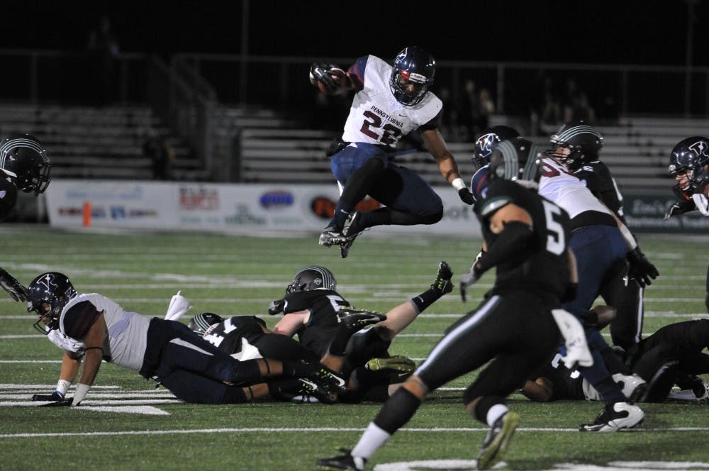 Penn football looked to junior running back Tre Solomon to lead the offense tonight, and with great success, too &mdash; Solomon rushed for 112 yards in 29 carries, scoring twice.&nbsp;
