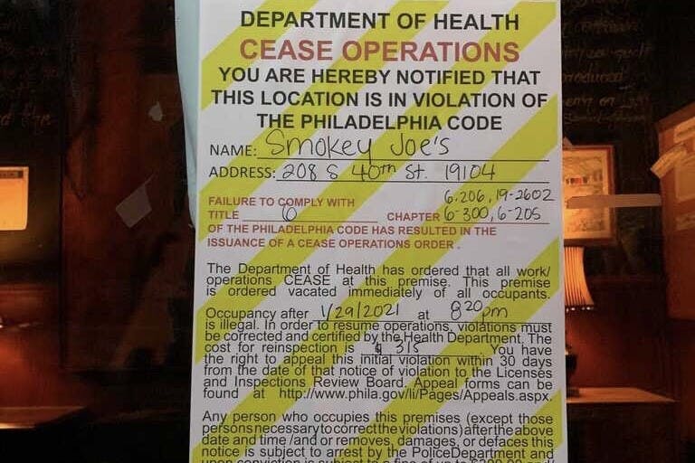 Smokey Joe's Closure Sign 1.29.21.jpg