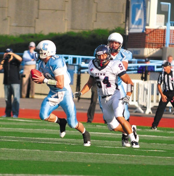 Penn football beats Columbia 27 to 20 at Columbia 10/15/11