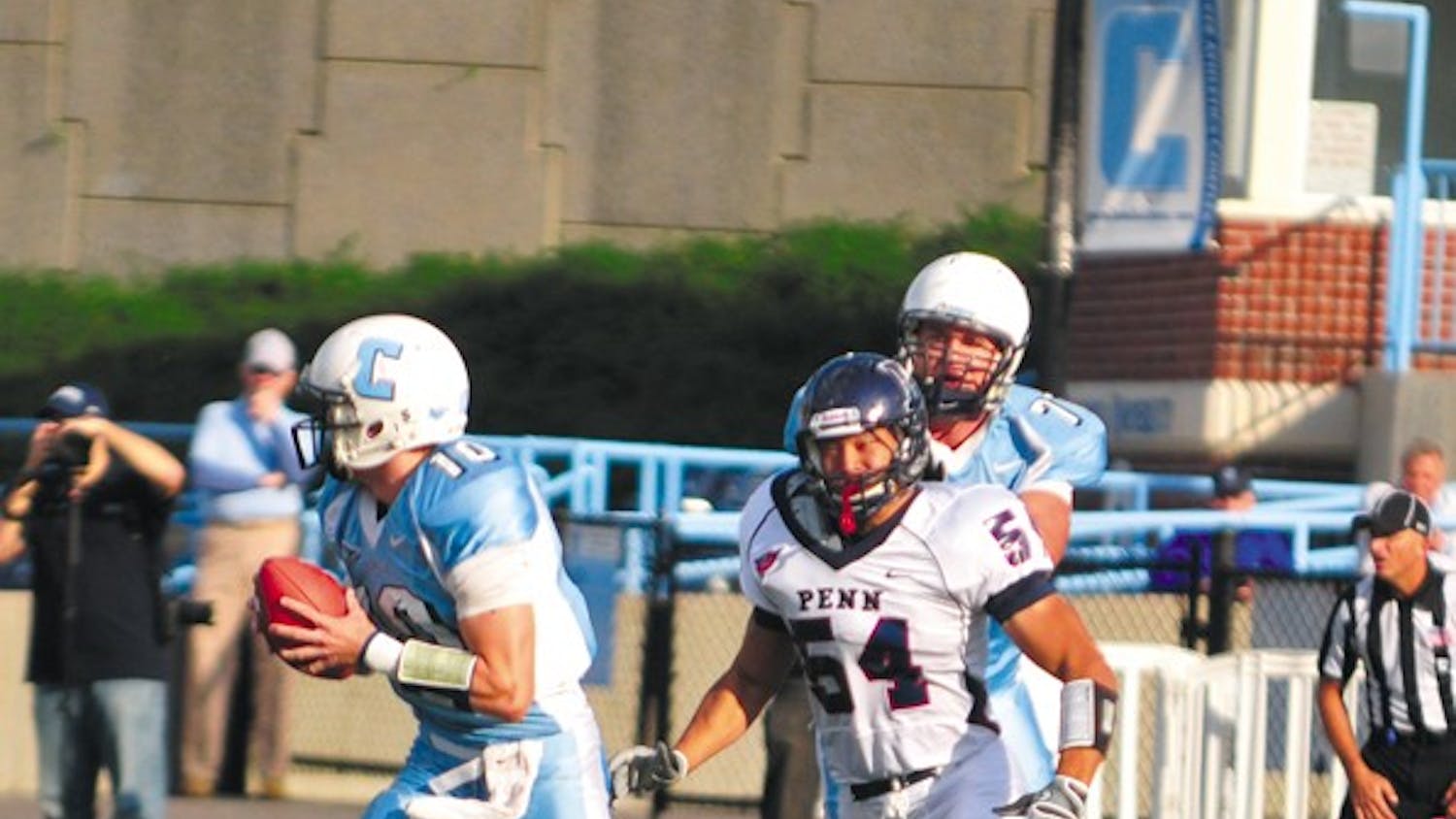 Penn football beats Columbia 27 to 20 at Columbia 10/15/11