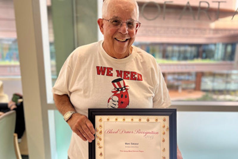 Longtime blood donor concludes over 50 years of donations at Perelman Center for Advanced Medicine