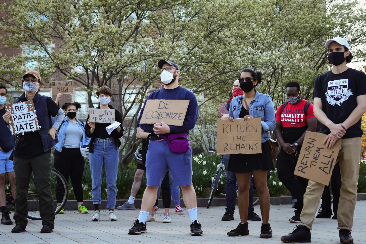 04-08-21 Police Free Penn Museum Penn Morton Skulls Collection Protest (Sukhmani Kaur).jpg