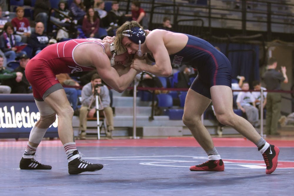 Penn wrestling pulled out a win over No. 17 Stanford in large part thanks to contributions from senior captain Brooks Martino, who was wrestling for just the third time this season.