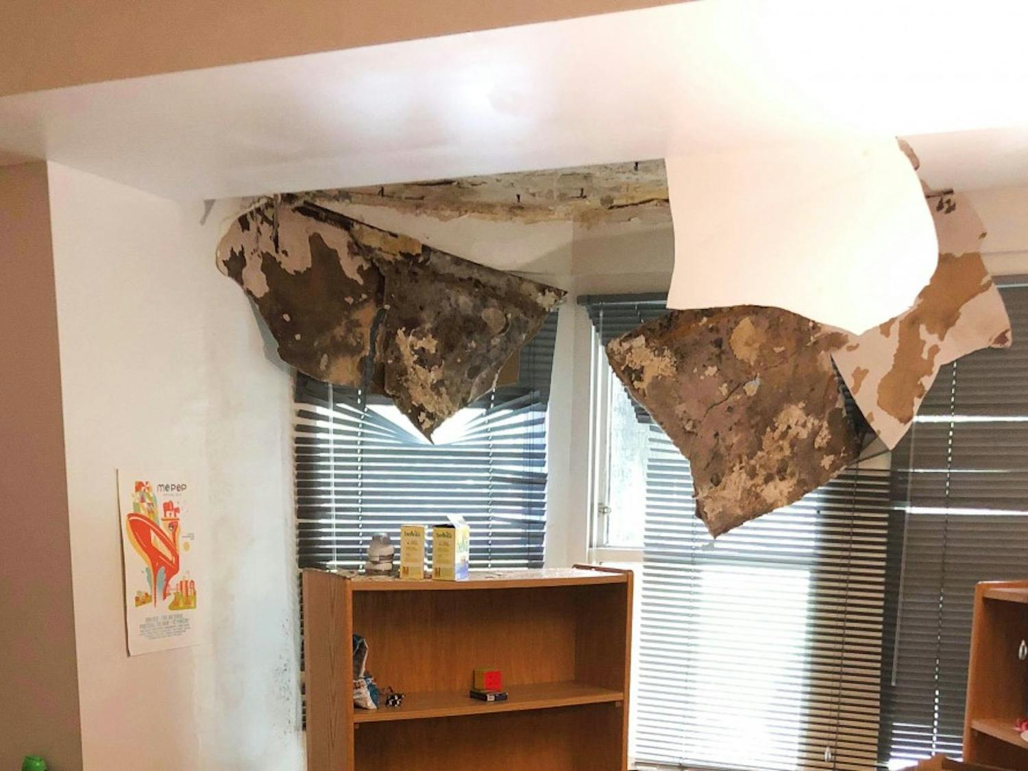 Broken ceiling ware