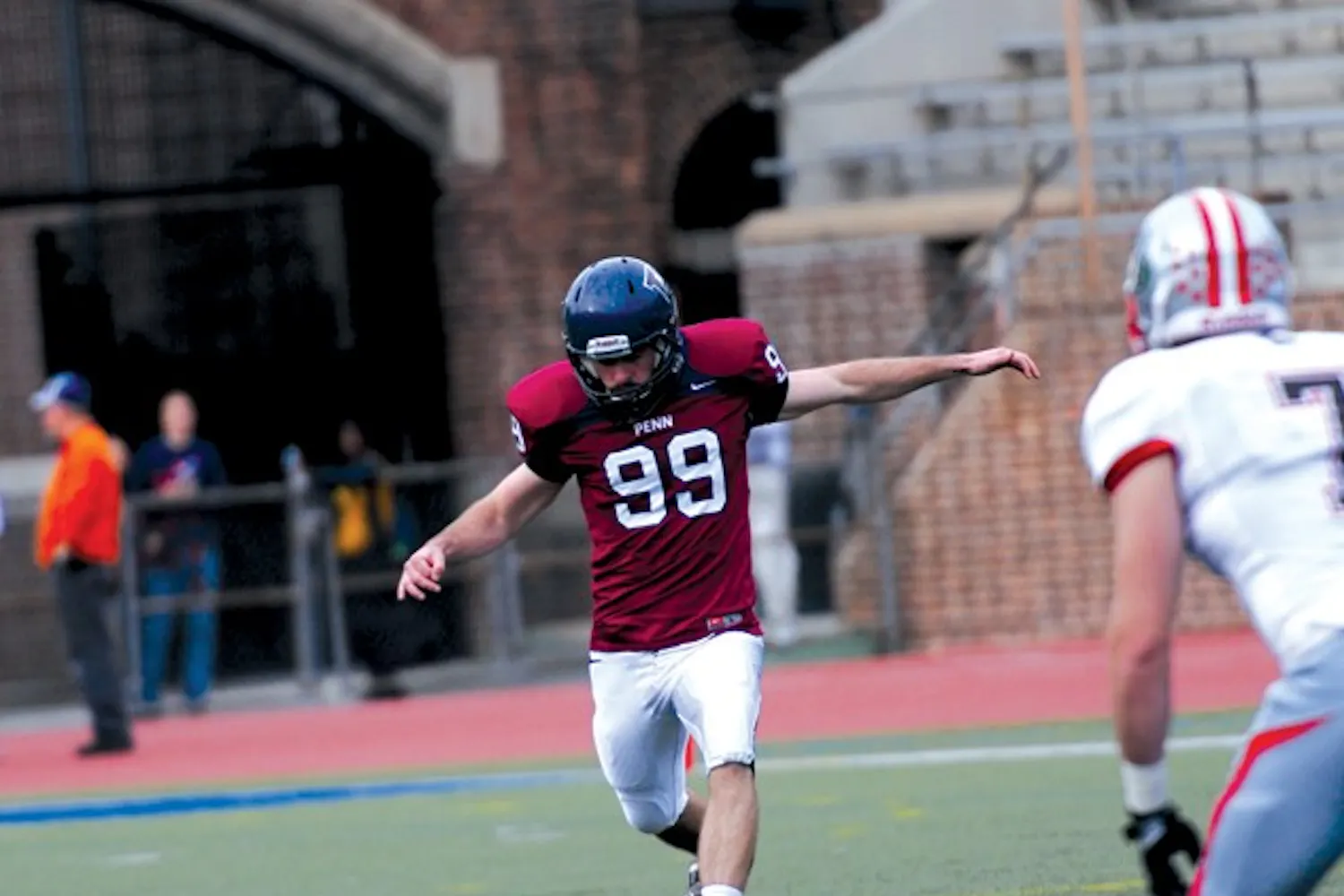 Football defeats Brown in the homecoming game, 20-17, in the last two minutes with a field goal from Connor Loftus.