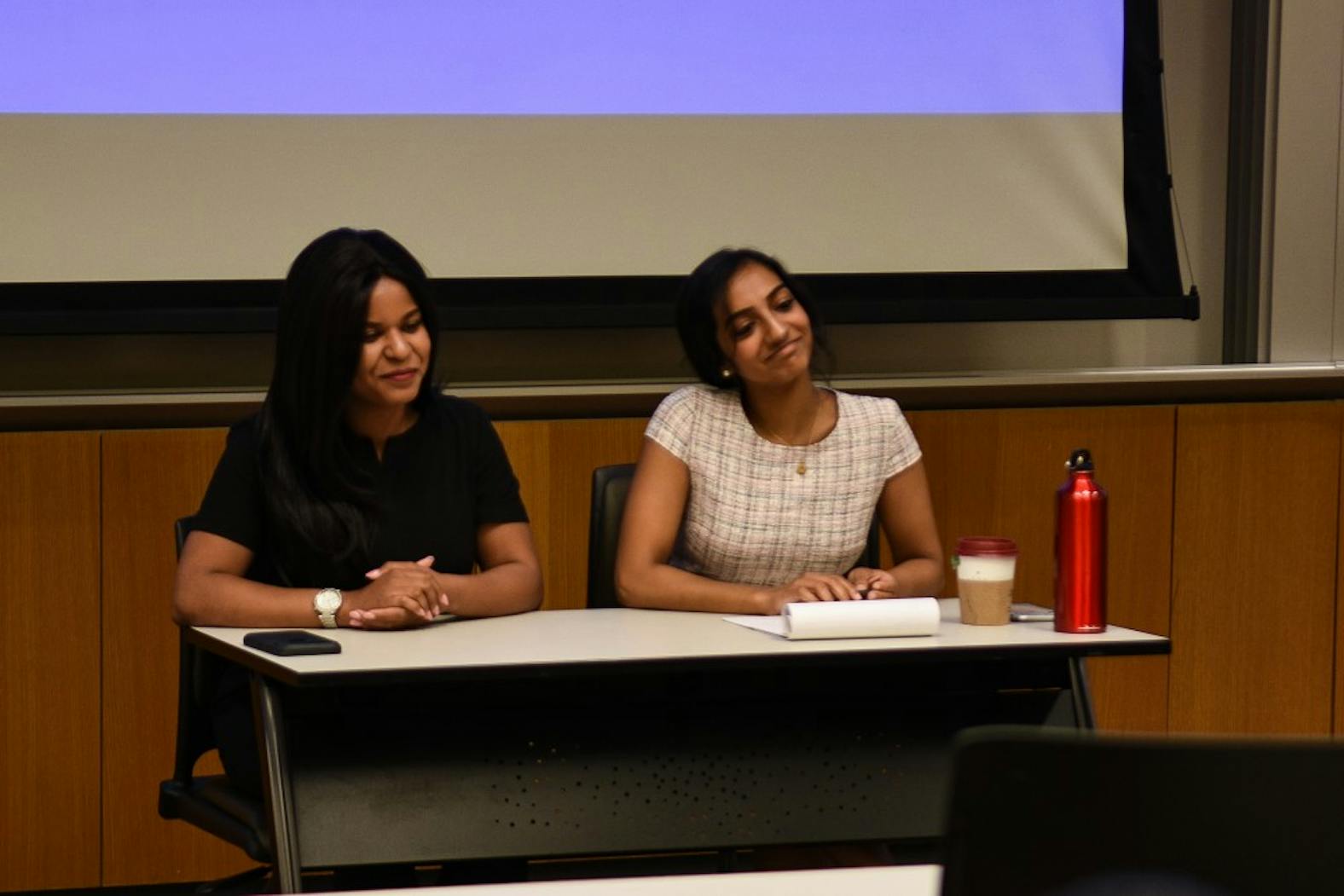 UA Debate Maria Curry Natasha Menon 2.jpg