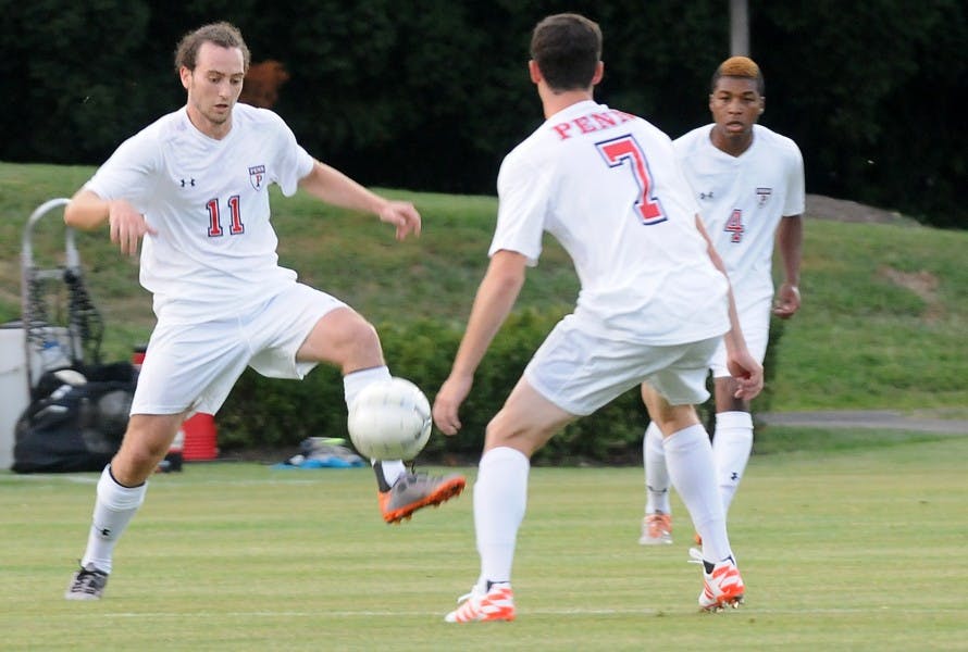 Men's Soccer vs. Drexel.  Men's soccer wins 2 - 0 home at Rhodes Field