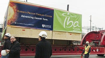 Cyclotron arrives at Proton Therapy Center after overseas journey