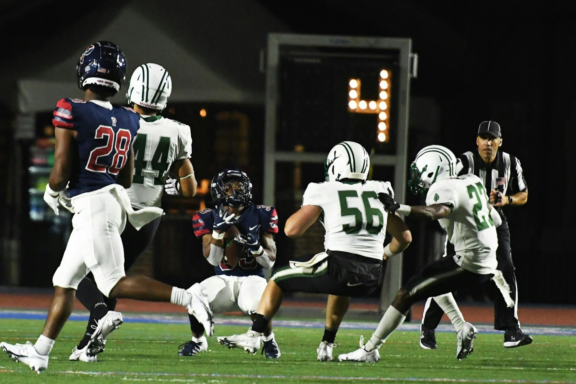10-1-2021 Football vs Dartmouth Isaiah Malcome (Anna Vazhaeparambil).JPG