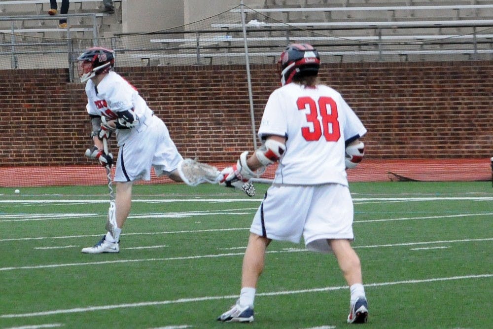 Though junior attack Reilly Hupfeldt (left) has thrived for Penn men's lacrosse, he and a quartet of his current teammates dominated together as high school teammates at national powerhouse Haverford.