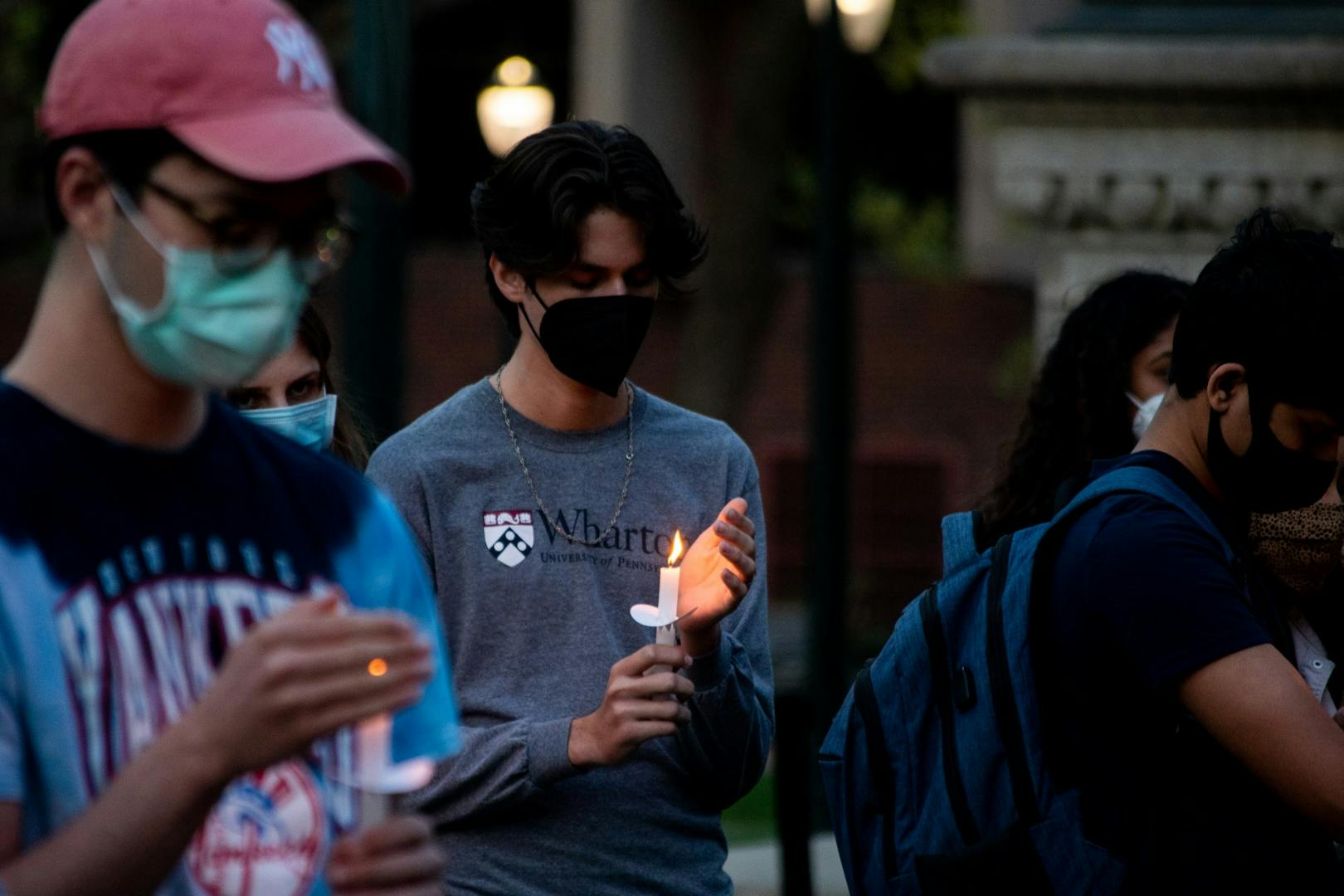 4-20-21 Vigil for the Victims of Gun Violence College Green Candle Mask.jpg