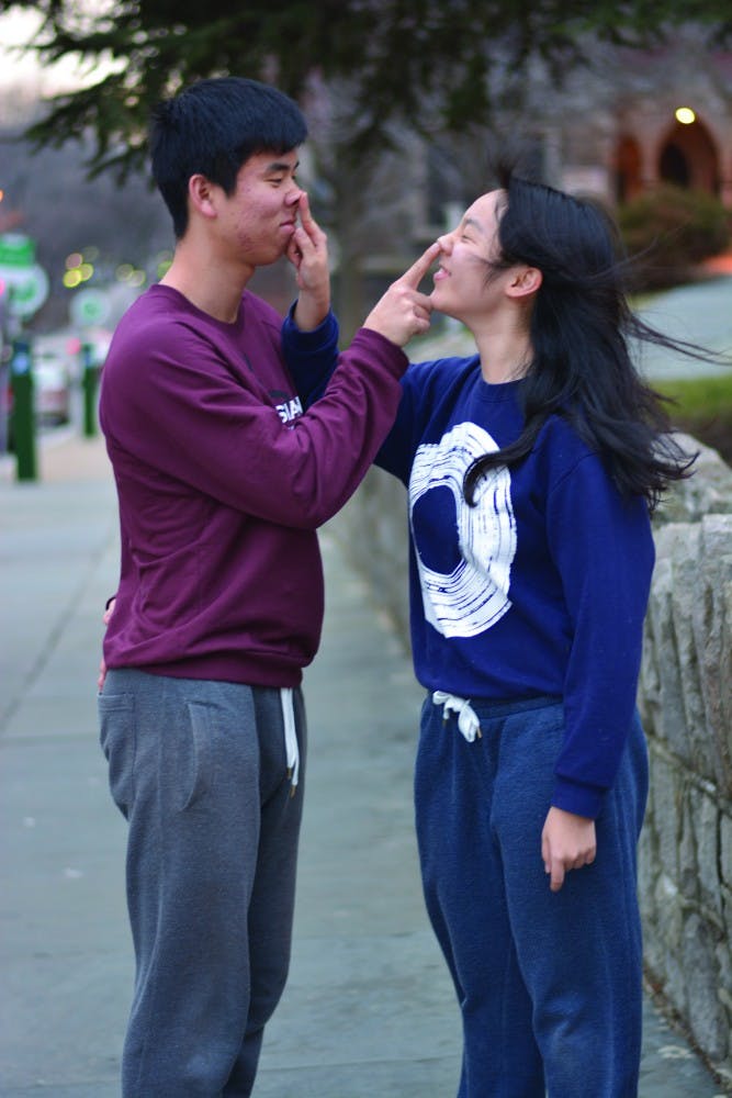 Engineering senior David Kim &amp; College junior Seika Nagao:"Let's try to look cute, okay?"
