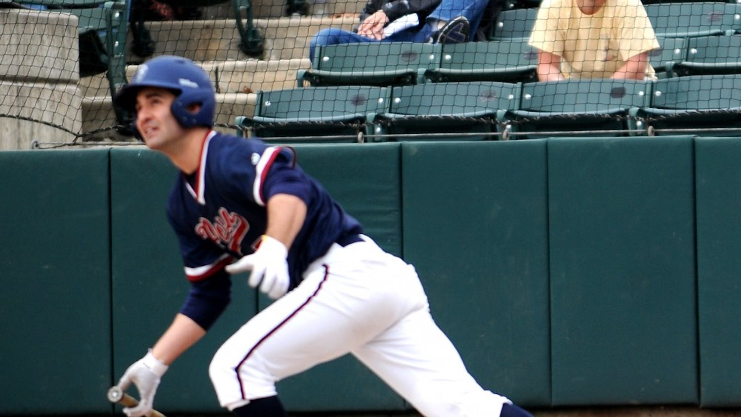 Baseball victory against Lafayette, final score 3-0. Connor Cuff pitching.
