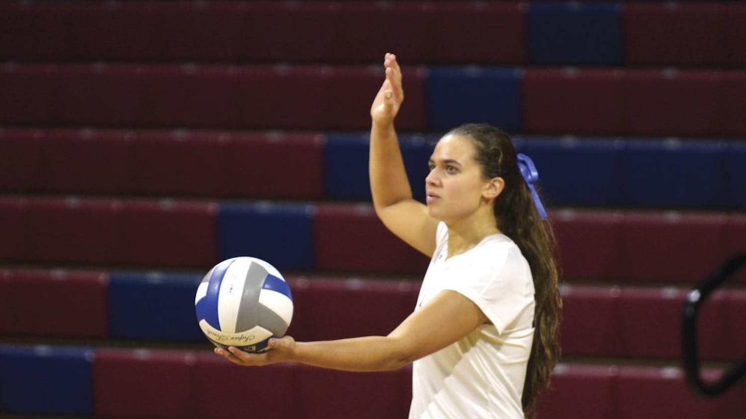 Freshman Courtney Quinn has brought a winning tradition to Penn volleyball, and has played in every one of the team's games this year.