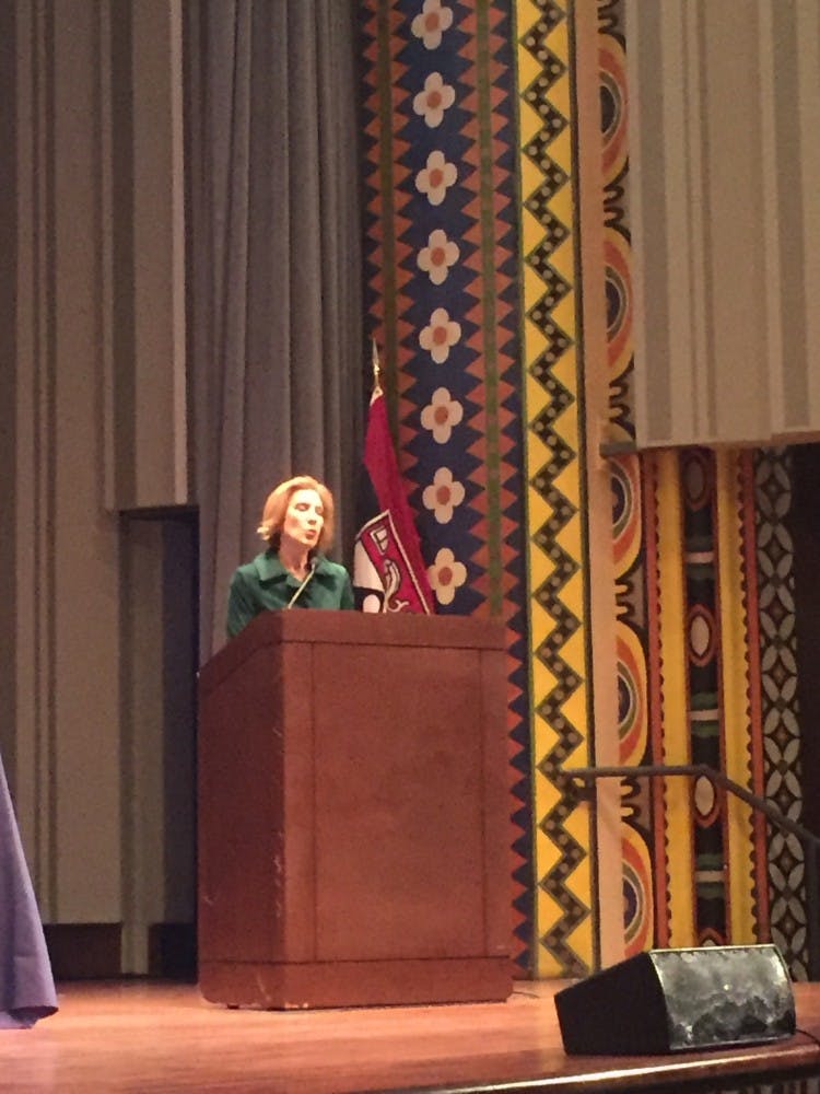 Carly Fiorina was the keynote speaker at the first annual Keystone Conference on Business and Policy.
