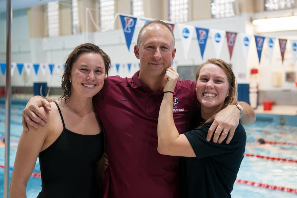 Despite a new slate of captains this year, including Laine Higgins (left) and Ellie Grimes (right), Penn swimming coach Mike Schnur is relying on his senior leadership to help out their younger teammates in search of a strong season in which the Quakers can close the gap on the Ivy League's elite. 