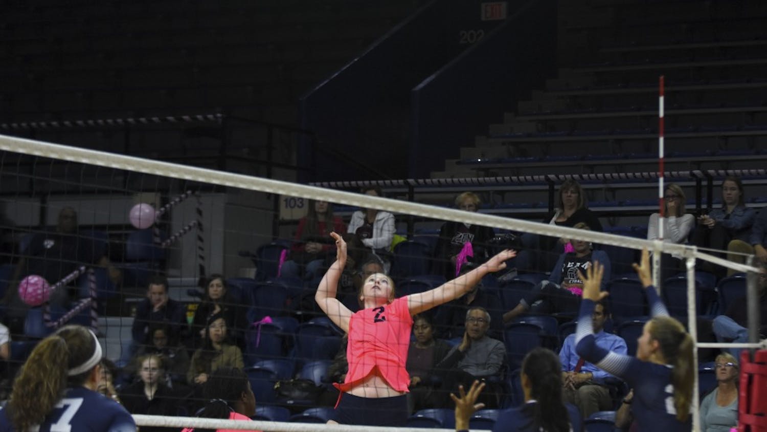 In Penn volleyball's three-set sweep of Brown on Saturday, freshman outside hitter Caroline Furrer tied for a team-high 10 kills, adding 11 digs for the double-double.