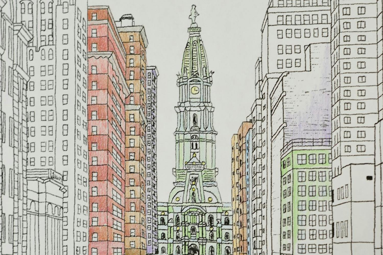 Engineering graduate Daniel Lipschutz is working to self-publish his adult coloring book of Philadelphia through Kickstarter donations.