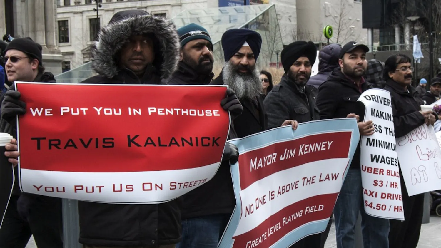 Tensions were high this past Friday as taxi and Uber Black drivers protested against the ride-sharing service's unlivable wages.