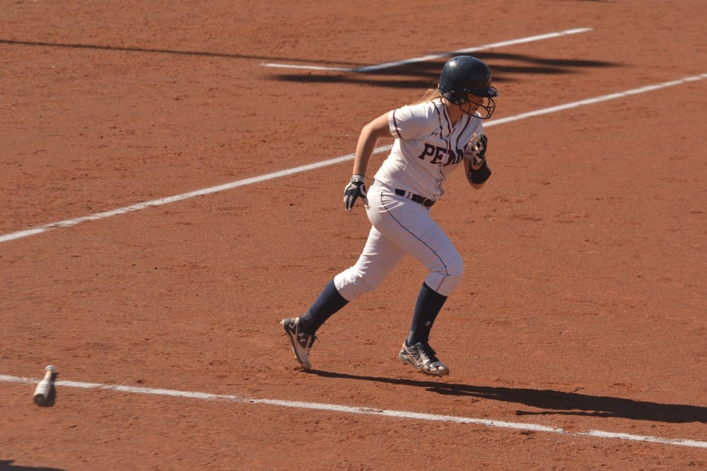 Freshman Sarah Cwiertnia made an appearance at bat in Wednesday afternoon's game.