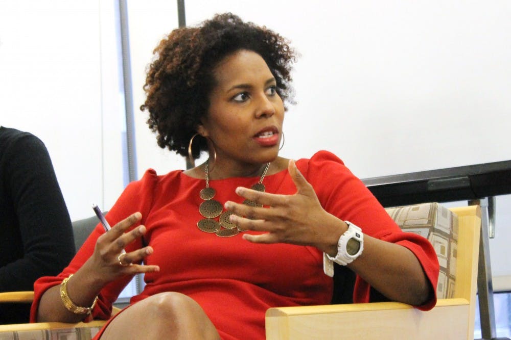 Penn professor Salamishah Tillet spoke at a panel discussion about racial relations on Tuesday.