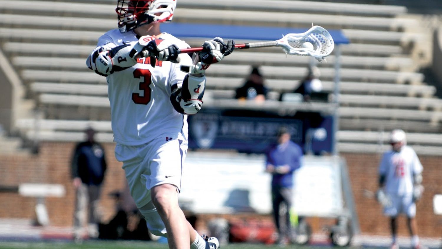 Freshman attack Tyler Dunn was one of six different players to score for Penn men's lacrosse on Friday, but it wasn't enough as the Quakers fell, 7-6, to Yale in the Ivy League Tournament.
