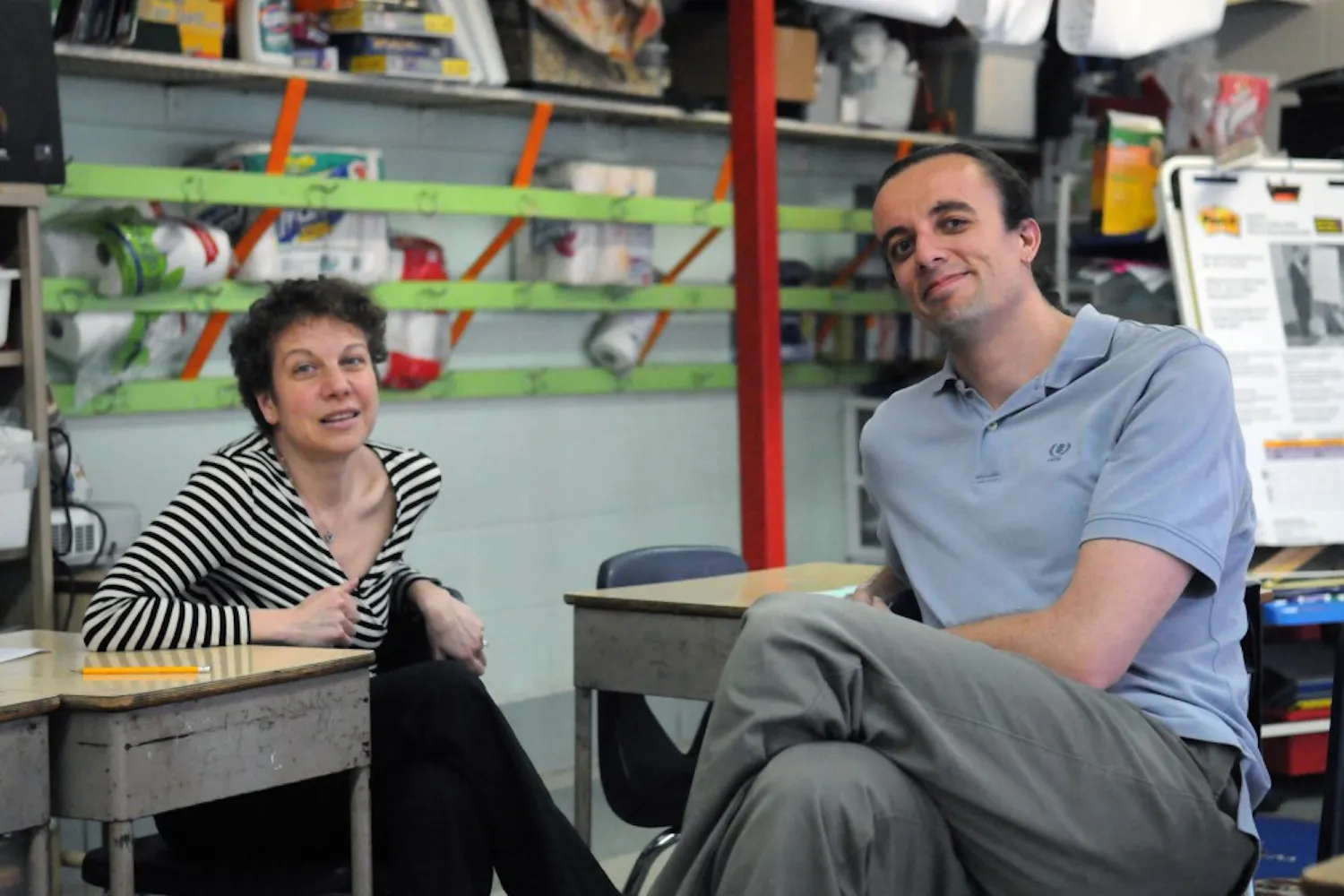 Dr. Gill Maimon and Dr. Joe Alberti, Samuel Powel Elementary School teachers and professors in the Graduate School of Education.