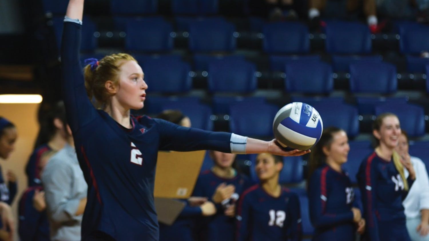 Freshman Caroline Furrer's double-double against Brown was one of the lone bright spots for Penn volleyball on Saturday as the Quakers were handed the second end of a weekend sweep in four sets on the road.