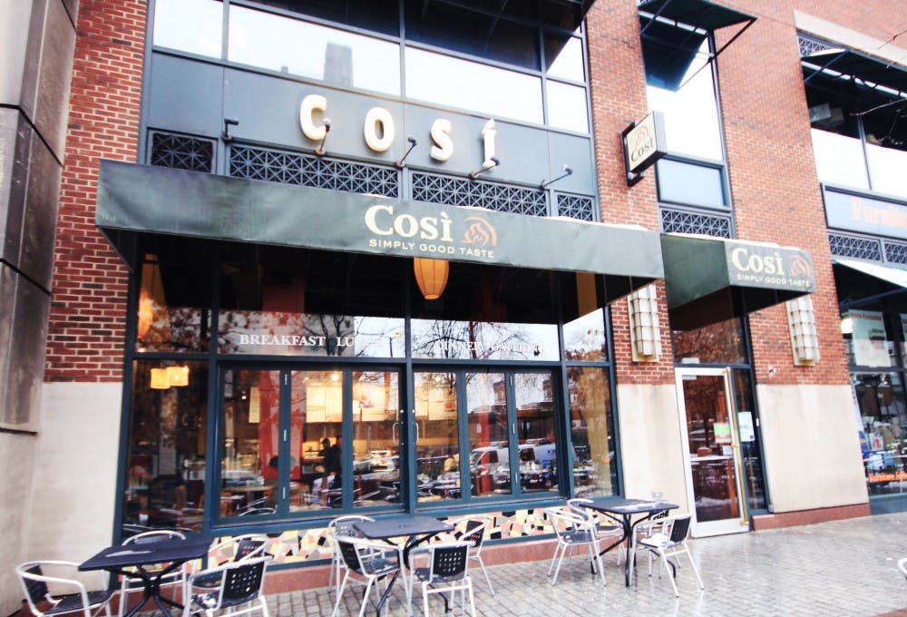 	The Cosi at 36th and Walnut was robbed at gunpoint Monday morning. The Division of Public Safety said this robbery was unrelated to the one at 40th and Locust on Saturday.