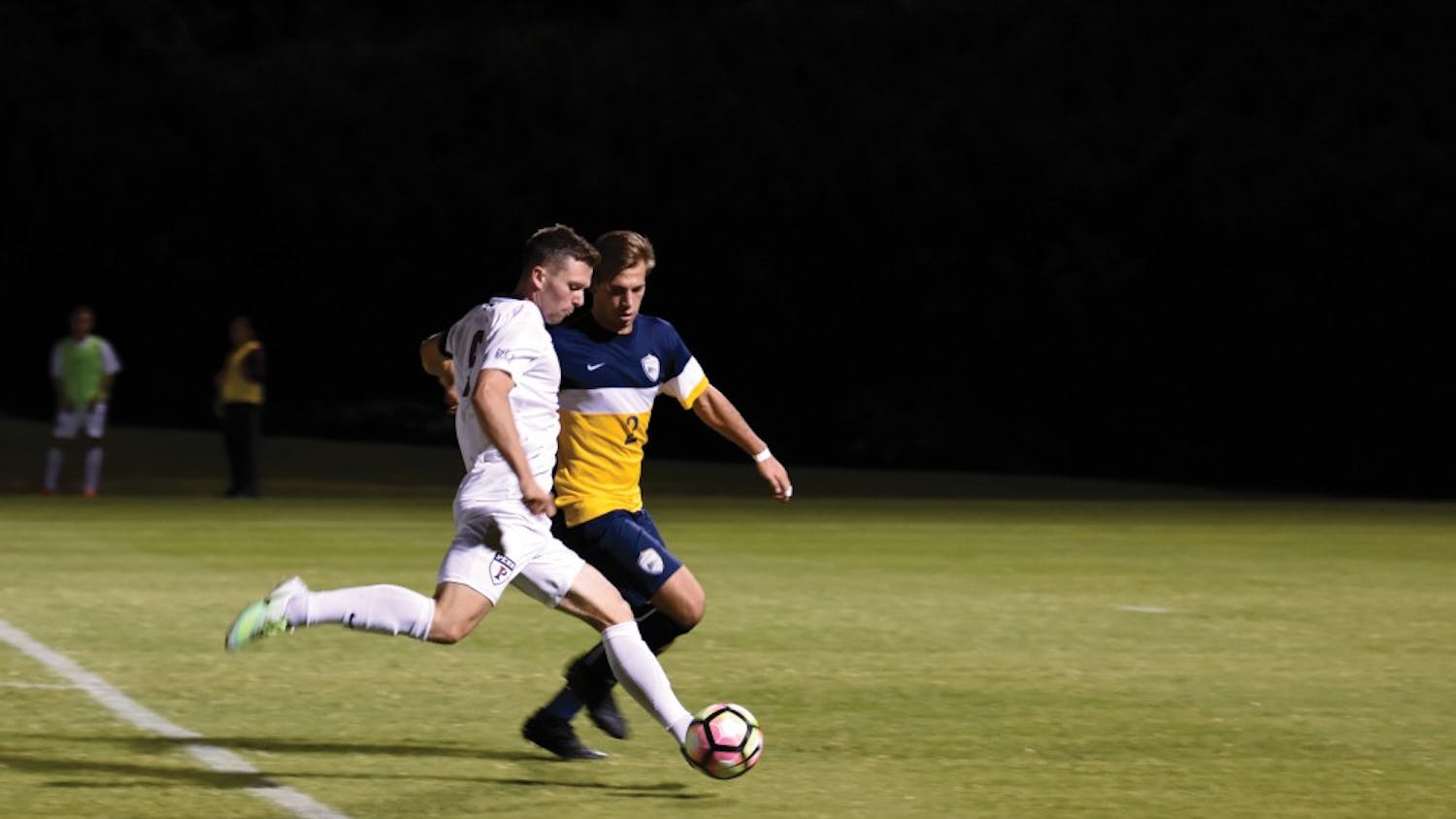 Senior forward Alec Neumann has been the Quakers' offensive star this season, leading the team with eight goals in 14 games as well as two assists.