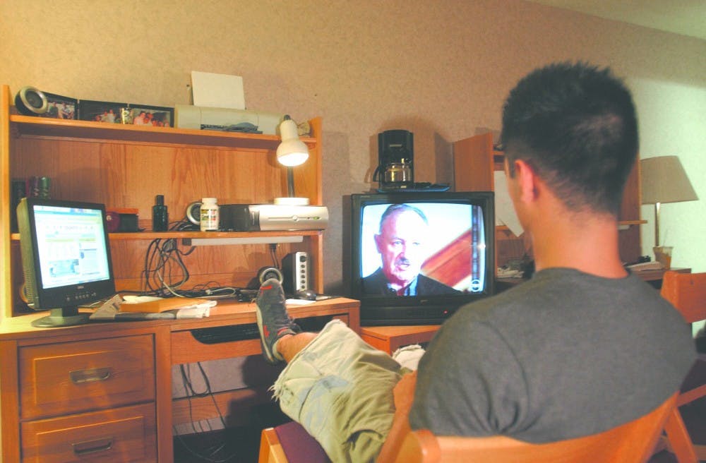 College Junior Thomas Kan makes his home at the Sheraton University Hotel. Housing put up at least 30 students at the hotel after they were not able to accommodate everyone on the wait-list, some of them like Kan who cancelled plans to study abroad.
