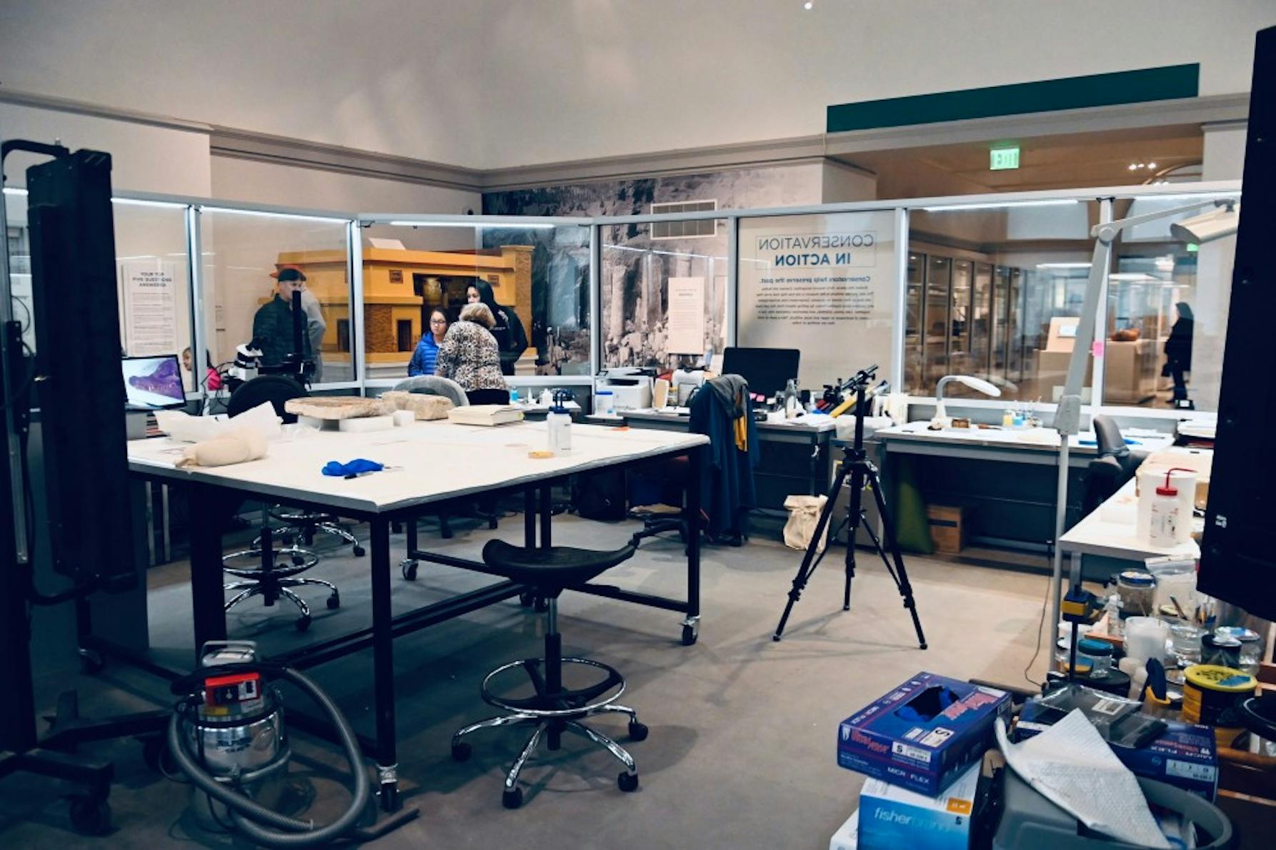 new egypt gallery Penn Museum artifact lab