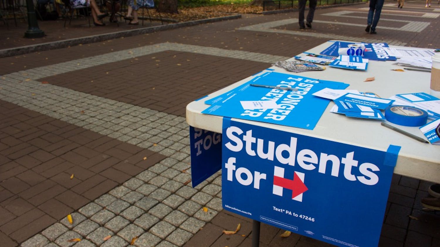 The current residents of Donald Trump's old campus house are strong supporters of Hillary Clinton.