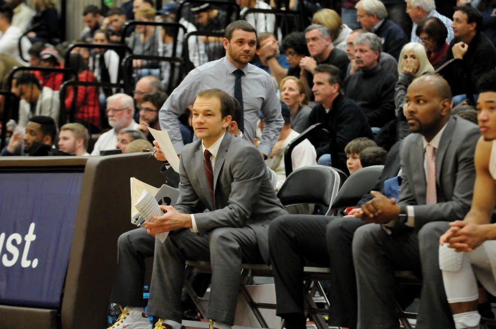 The Quakers' new assistant coach, Joe Mihalich Jr., practically grew up on Philadelphia Big 5 basketball, as his father was La Salle's coach in the 1980s and '90s. To him, the Palestra feels a bit like home.