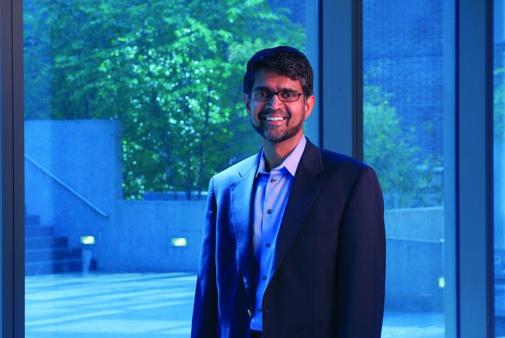 Newly appointed Penn Engineering Dean Vijay Kumar has written over 400 referenced articles and papers, published more than 20 books and book chapters, and even built his own hoverboard. | Courtesy of Penn Engineering