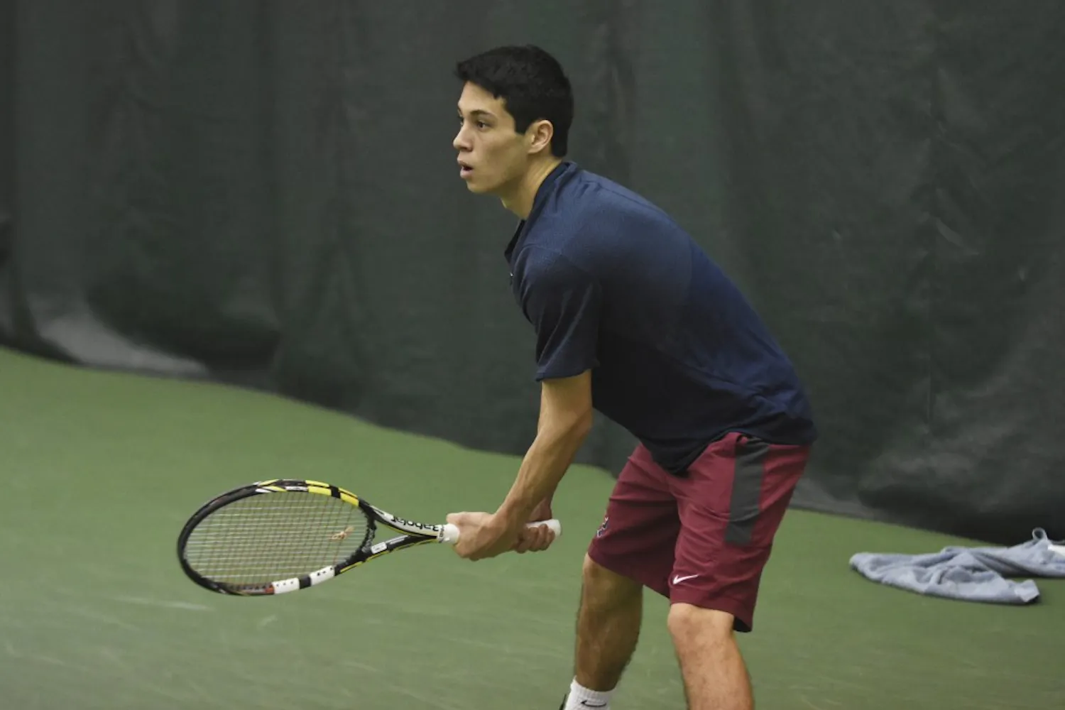 Freshman Max Cancilla is a regular in the Penn men's tennis singles lineup, and has to adjust to the college game on the fly.