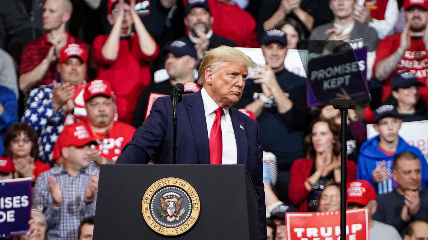 President Donald Trump New Hampshire Rally Look Away